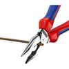 KNIPEX Needle Nose Pliers with Comfort Grip Handle 185mm 0822-185SB Red