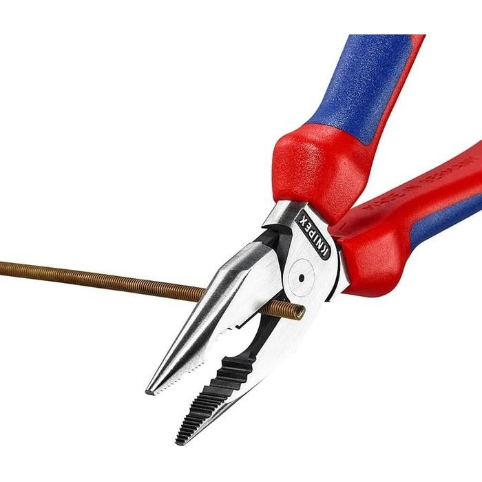 KNIPEX Needle Nose Pliers with Comfort Grip Handle 185mm 0822-185SB Red