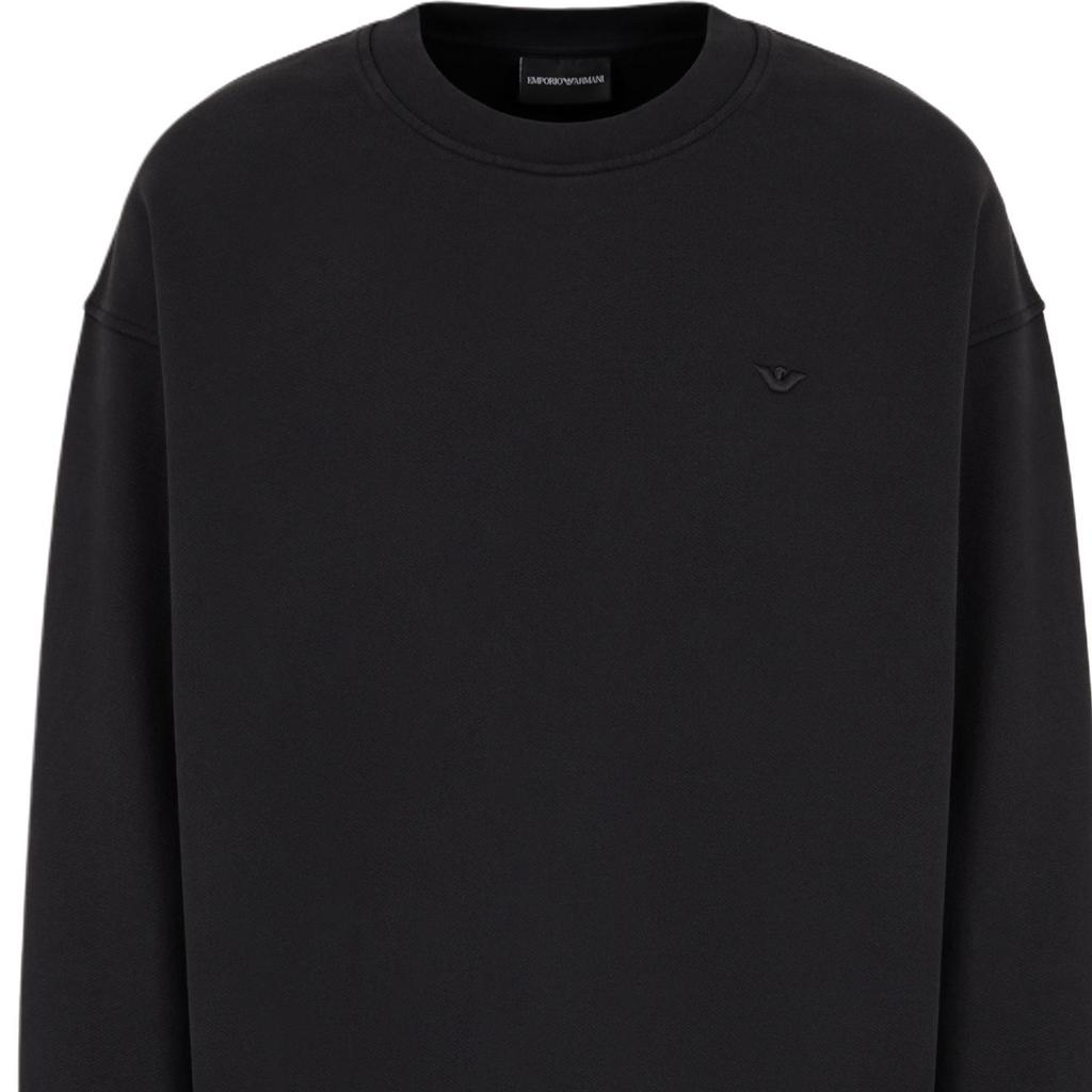 EMPORIO ARMANI Loose fit Jersey Sweatshirt With Super embossed Logo Embroidery 6D1MD4-1JTAZ-0999