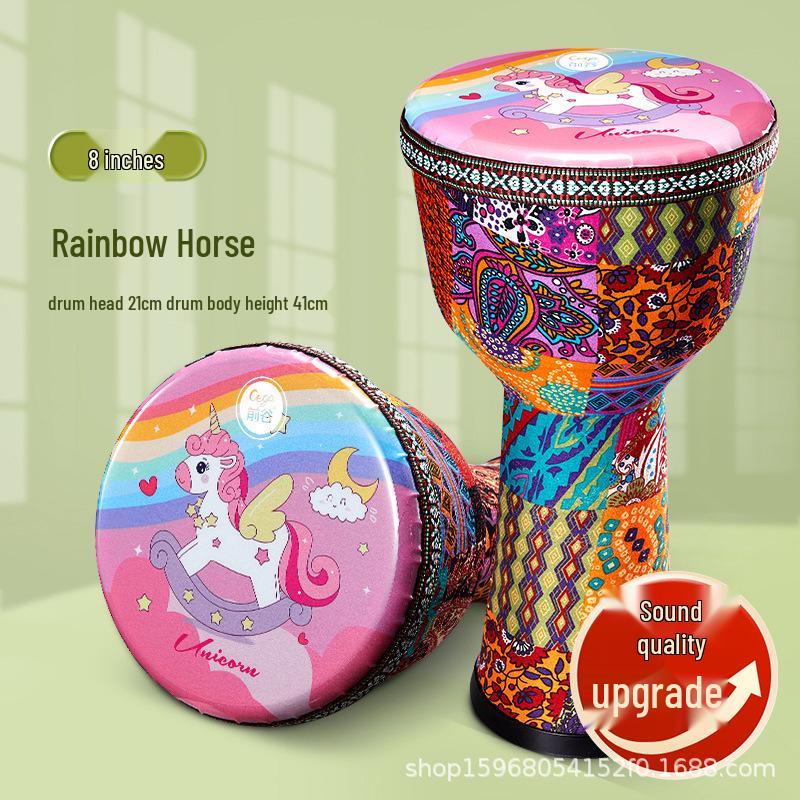 

Африканский барабан из овчины - Большой, Легкий студенческий перкуссионный инструмент, Идеальный для подарков на День защиты детей