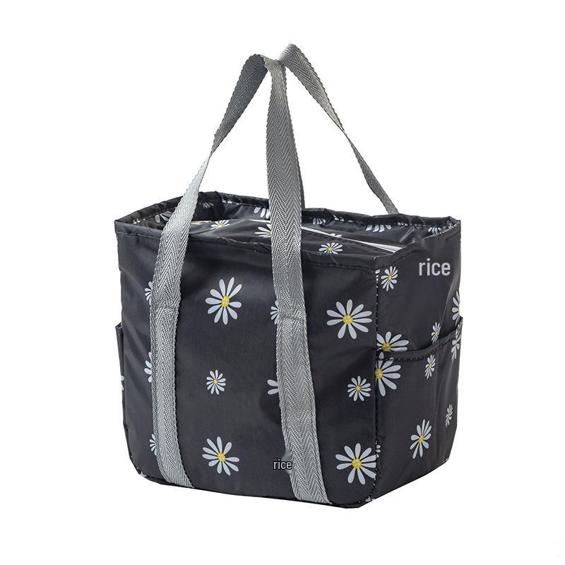 Floral Large-Capacity Insulated Oxford Cloth Lunch Bag
