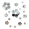 3D Blumen Acryl Spiegel Wandaufkleber 18 Stück Abnehmbare Spurlos Aufkleber für Schlafzimmer TV Sofa Hintergrund Wanddekoration