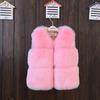 2024 Autumn and Winter Girls Clothes Children's Fur Vest Thickened Cotton Solid Color Coat Wool Fake Fur Jacket
