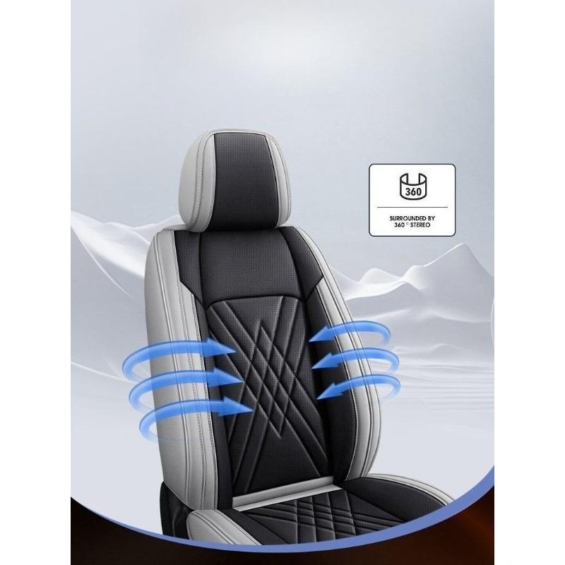 Five-seat Car Seat Covers for Toyota Corolla, Fully Covered Front Seats, Half-covered Rear Seats, Panar Leather
