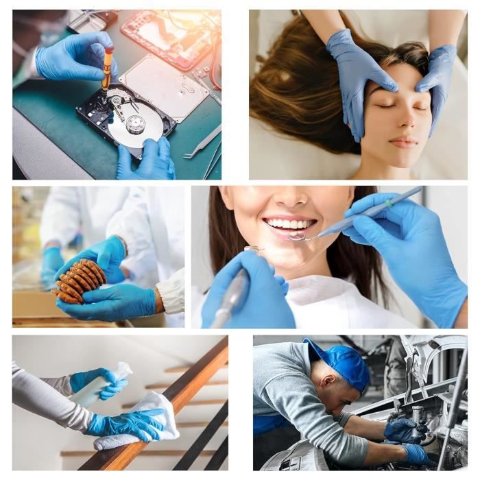 Gants En Nitrile - Erregame Spa - Taille L - Lot De 1000 - Hypoallergéniques - Résistants Aux Produits Chimiques