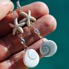 Starfish Conch Dangle Earrings Fashionable Women's Jewelry Handmade Accessories Beach Vacation Ear Rings   Decoration
