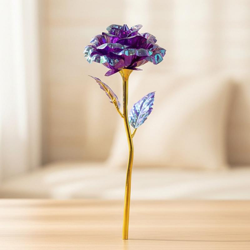 Eternal Rose Flowers Artificial Foil Flower in Glass Glow Immortal Flower LED Roses Lamp Flores Eternas Mother's Day Gift