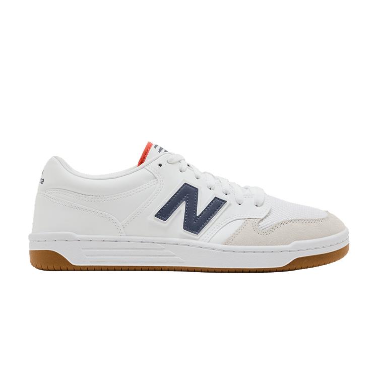 New Balance 480 White Dark Arctic Grey Gulf Red 39.5
