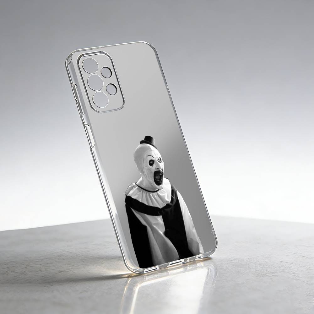 Art the Clown horror T-Terrifier Phone Case Transparent Silicone Soft For Samsung S25,S24,S21,S22,S23,S30,Ultra,S20,Plus,Fe