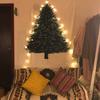 Vánoční stromek Borová větev Nástěnná závěsná látka Minimalistické sváteční pozadí Gobelín Jednoduchá slavnostní domácí dekorace XmasTreeDecor
