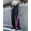 Trendy pants men's summer casual quick-drying sweatpants bar striped straight pants loose ice silk American style