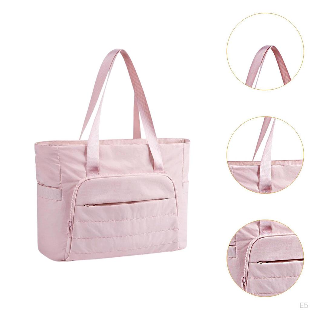 Gym Bag Women's Handbag with Yoga Mat Strap Stylish Portable Large Capacity Wear Resistant for