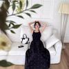 Sanya travel photo clothes women's summer seaside vacation beach dress super fairy polka dot backless suspender dress