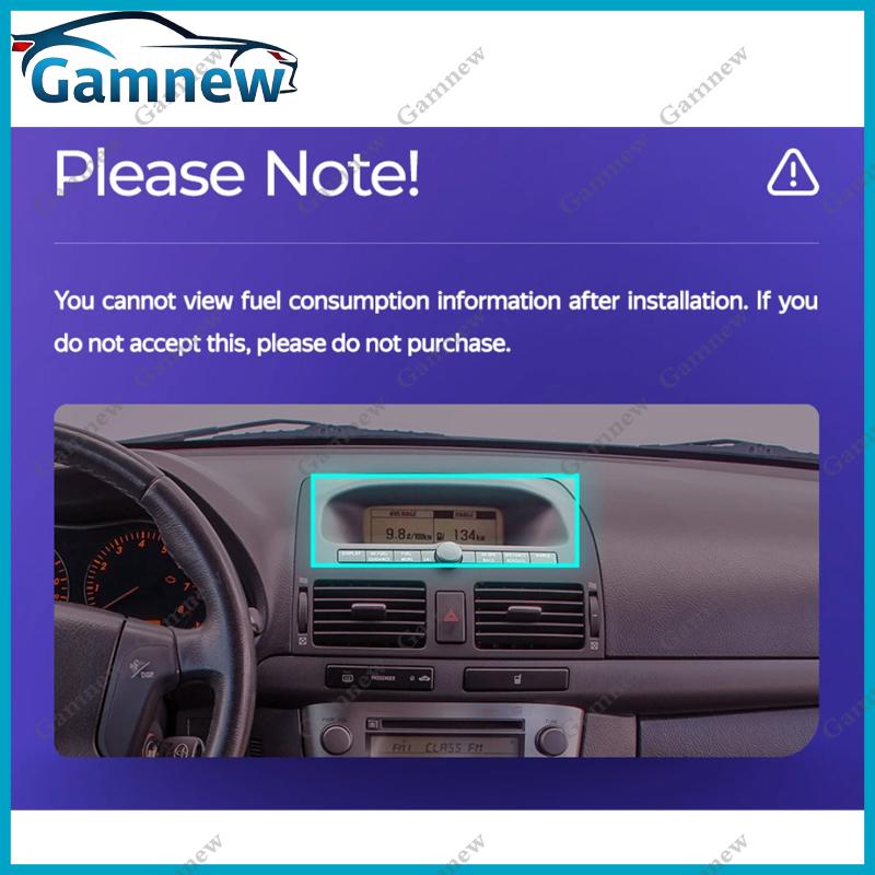 9 Inch Car Frame Fascia Adapter Cable Android Radio Dash Fitting Panel Kit For Toyota Avensis T250 2002-2008