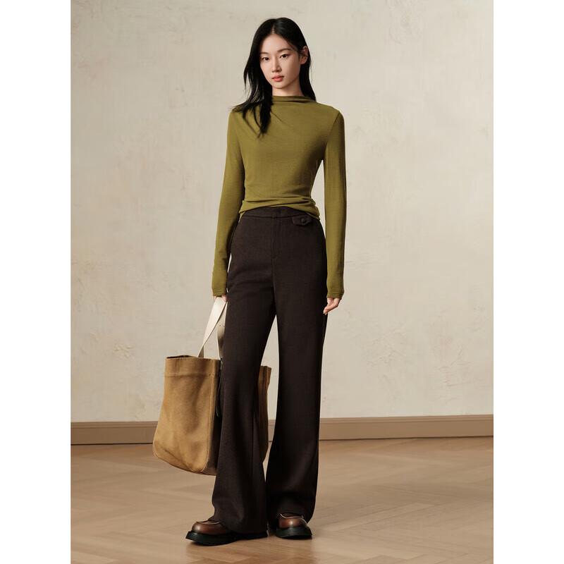 

Jiuzi Anna K Women s Elegant Fleece-Lined Flared Pants M