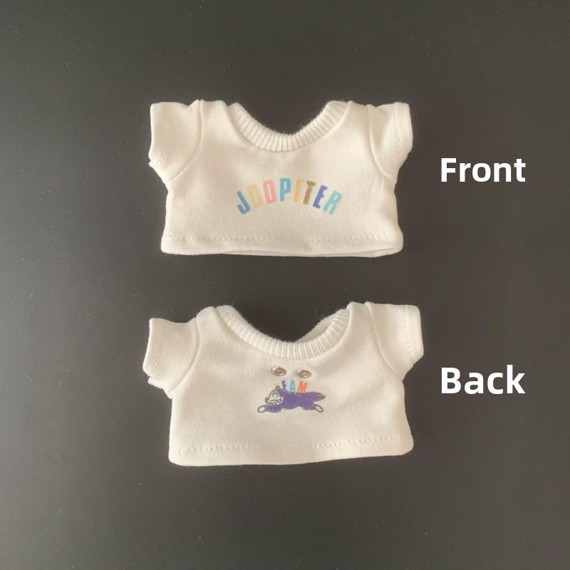 For 17Cm Labubu Clothes Kpop Star Idol Jackson Wang Same Style Clothing Labubu Dolls T-Shirt Jeans Fisherman Hat Diy Accessories