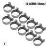 10PCS/Set Car Fuel Hose Clips Hoses Clamps Set Mini Carbon Steel Air Hose Clamp Diesel Petrol Pipe Clips Auto Hose Parts
