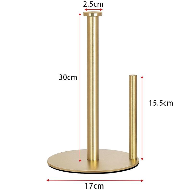 Tissue Holder Countertop, Kitchen Bathroom, Vertical Non Perforated Roll Paper Holder with Weighted Base, Tissue Tray