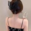 Butterfly Tassel Hair Claw Simple Solid Color Ponytail Claw Clip Girls Woman Fashion Female Large Size Headwear Hair Accessories