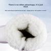 Anti-slip White Women's Shoes, Winter Padded and Thickened Cotton Boots with Zippers, Warm Snow Boots, Large Cotton Shoes