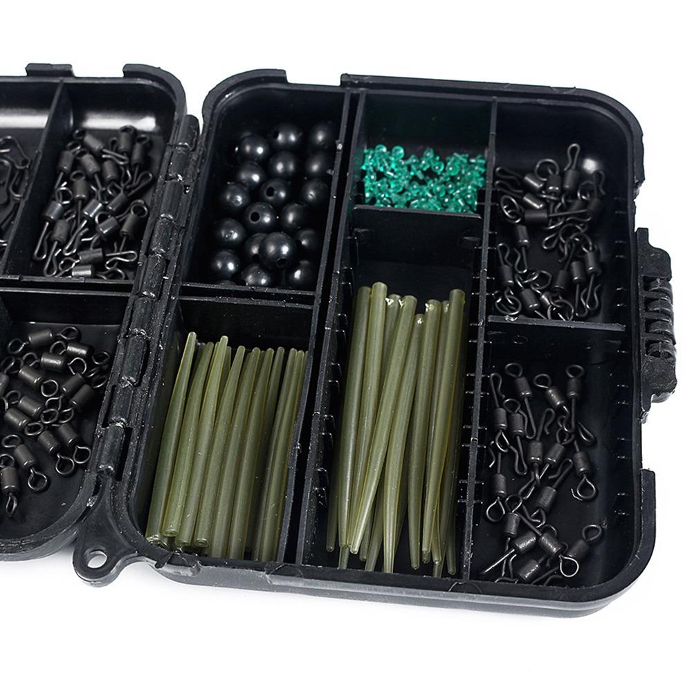 300PCS Stainless Steel Fishing Terminal Tackle Kit Fishing Rig Components Kit  European Carp Fishing