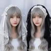 Schwarz / Weiß Spitze Schleife Haarband Gothic Stil Lolita Mädchen Stirnband Lolita Kopfschmuck Party