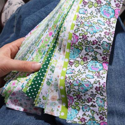 40 ΤΕΜΑΧΙΑ Ζελέ Ρολό Floral Βαμβακερό Ύφασμα DIY Πολύχρωμο Τυπωτό Ύφασμα Παλτόμα Κεντήματος Λωρίδες Χειροποίητο Υλικό Ραψίματος Ύφασμα