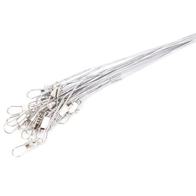 20 Stück/Lot Stahlvorfach mit Wirbel Angelzubehör Leine 15cm 20cm 30cm