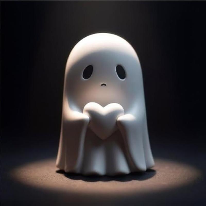 Middle Finger Cute Ghost Statue Love Ghost Mini Ghosts Small Scary Ghost Figurines Spooky Halloween Home Decorations