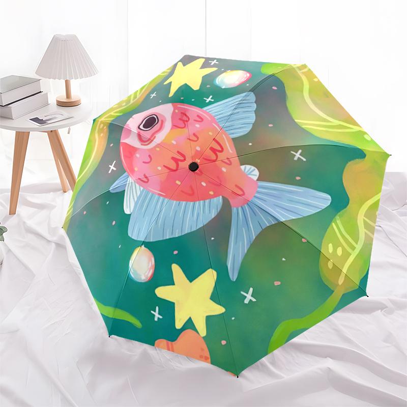 1pc Underwater Fantasy Umbrella That Opens  Closes Automatically  Perfect Gift with a Convenient Folding Mechanism 39