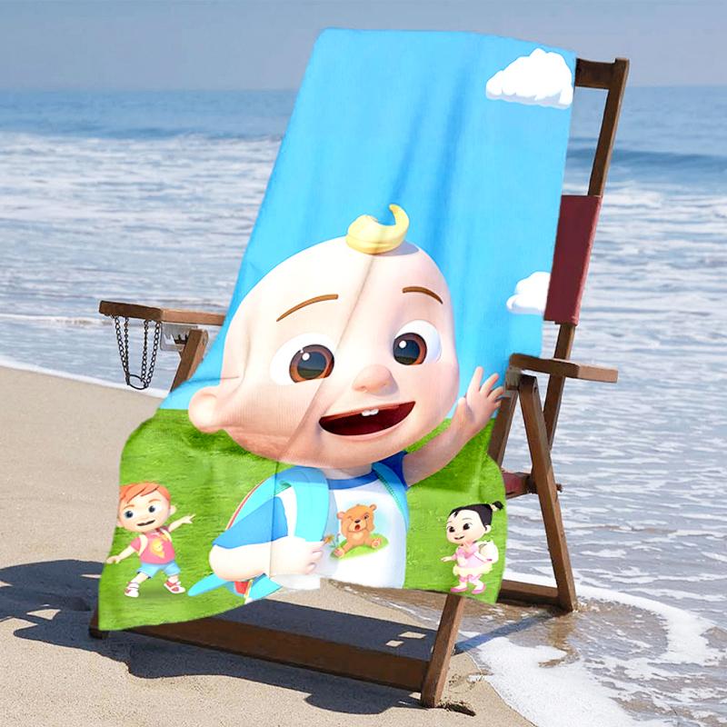 Ultra-Soft Beach Towel with CoComelon Theme,Ideal for Pool - Camping, Diving - Perfect Travel Essential, Vibrant Beach Towel.