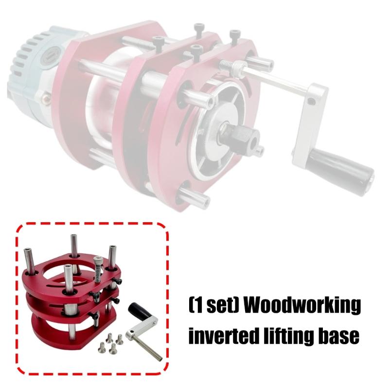 4Clamp Router Base For Compact Woodworking Machines Crank Handle Controlled Height Adjustment System Not Easy to Fall