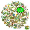 56 Cartoon Frog Graffiti Stickers Cute Travel Frog Decoration Mobile Phone Case Computer Stickers