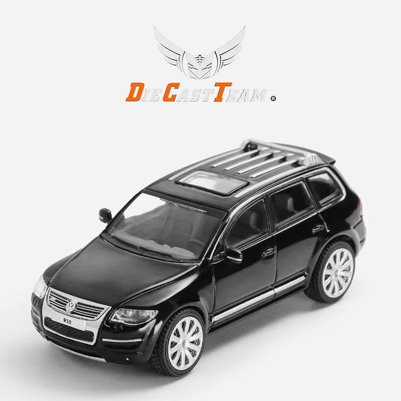 W127SHADOW / DCT 1/64 Volkswagen Touareg R50 Car Alloy Toys Motor Vehicle Diecast Metal Model Kids Xmas Gift Toys for Boys