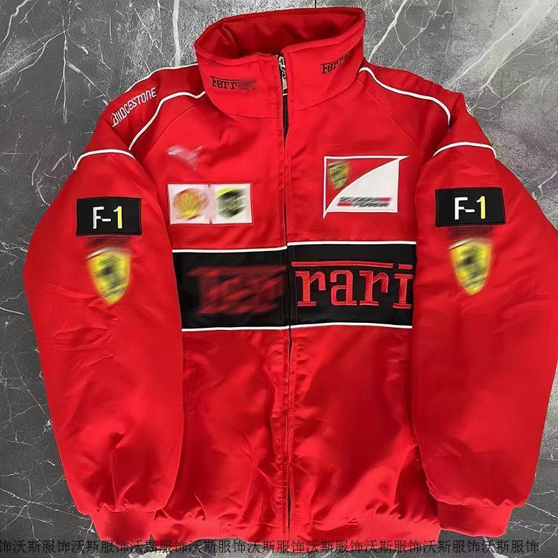 Men Women Vintage Racing Style Windproof Cycling Jacket Lightweight Embroidered Motorcycle Riding Outerwear