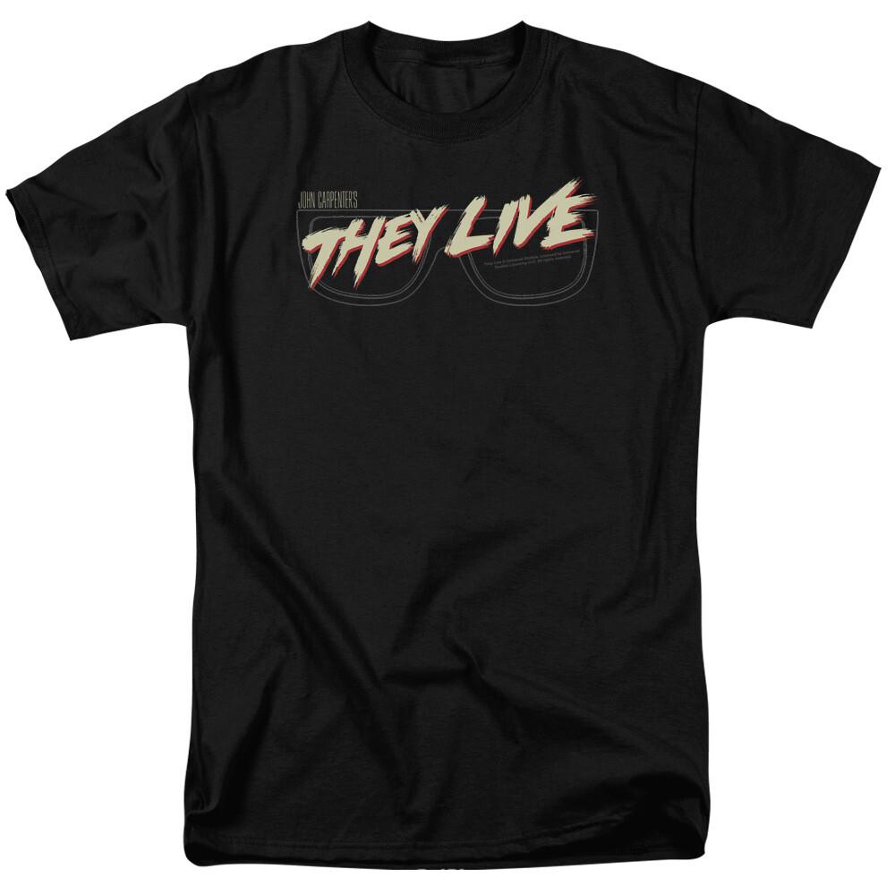 They Live Glasses Logo T Shirt Mens Licensed Movie Tee George Frank Black S