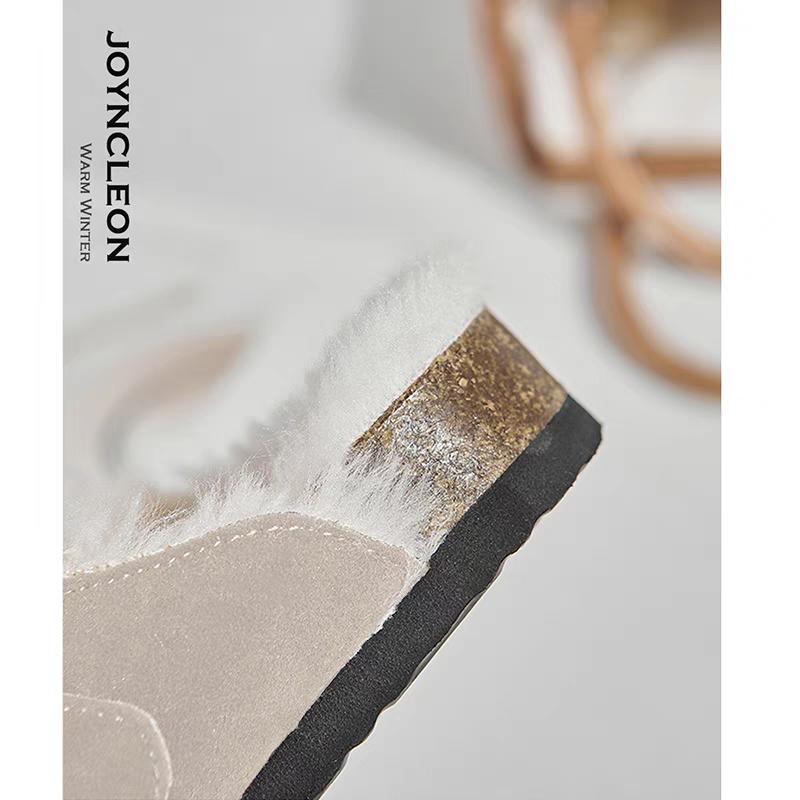 Comwarm Fur Klompen voor Dames Heren Winter Thuis Kurk Muiltjes Fuzzy Pantoffels Korte Pluche Aardappelschoenen Binnen Buiten Warm Zuecos Mujer