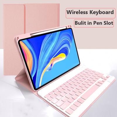 Bluetooth-Tastaturhülle für Huawei Matepad T10S T10 Pro 10.8 Matepad 10.4 11 M6 10.8 Smart Flip PU-Lederhülle mit Stifthalter