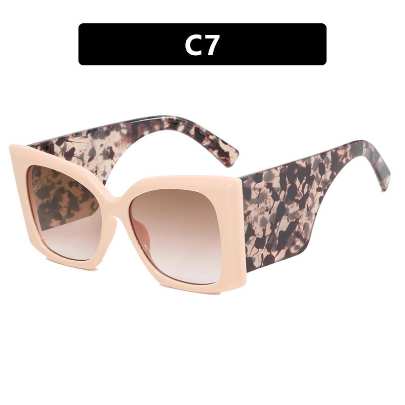 New Fashion Retro Large Frame Butterfly Cat Eye Sunglasses Ins Style Versatile Sunglasses Women's High Sense Lentes  Mujer