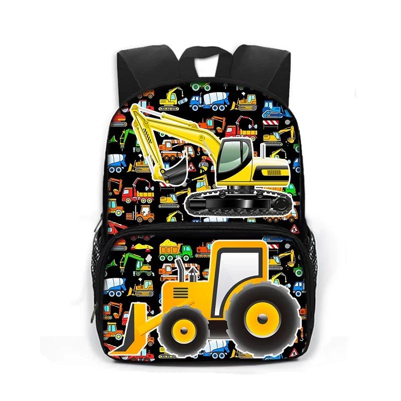 Schooltassen voor Kinderen Kinderen Kleuterrugzak Cartoon Brandweerauto Auto Graafmachine Tractor Rugzak voor Jongen Meisje Rugzak Boekentas