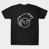 Men Black Print T-shirt Clear Face No-Cut Transfer Paper Print Cotton Tshirt