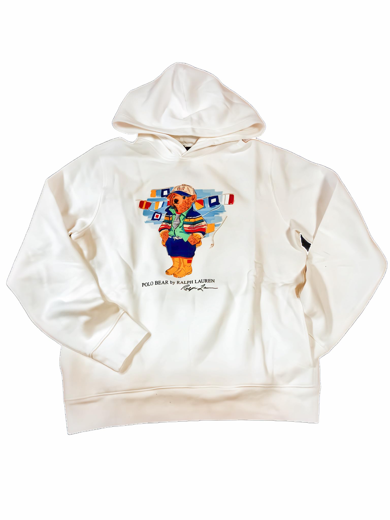 

POLO RALPH LAUREN Толстовка с капюшоном Polo Bear Размер XL, для мальчиков (170), Белый, [Б/у] белый