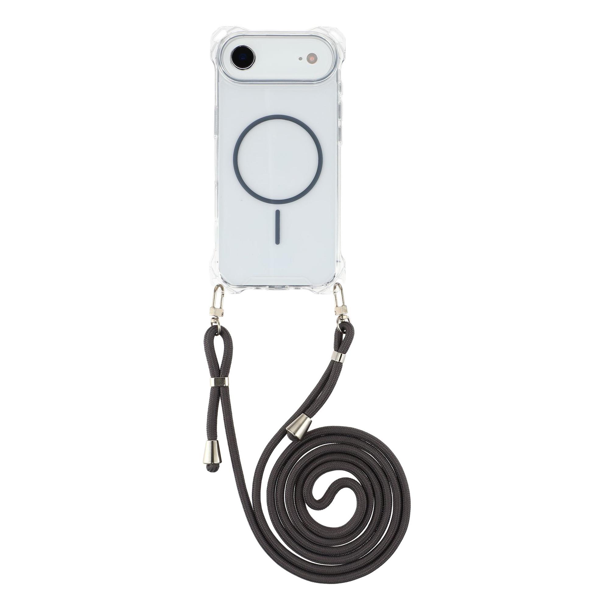 

For iPhone Air Magnetic Case with Lanyard Drop-Proof TPU + PC Phone Back Cover