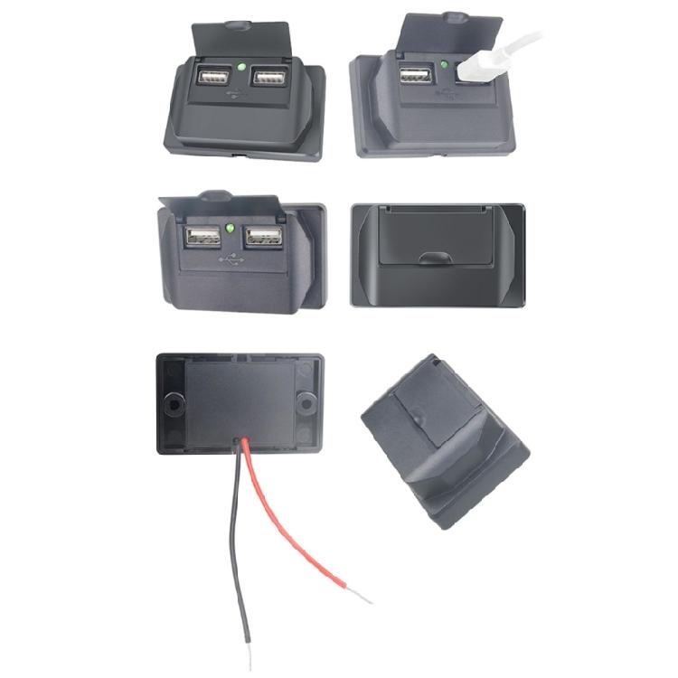 PD Type C QC3.0 USB Fast Charge Socket with Dust Cover LED Light Power Adapter