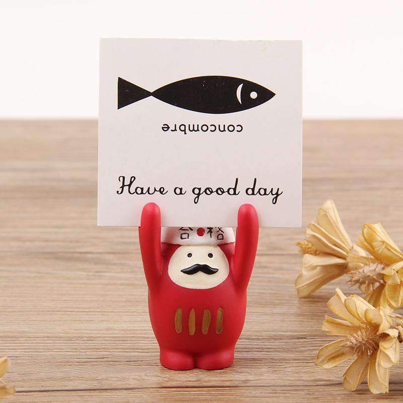 Japanese Waving Cat Resin Clip: Cute Desktop Ornament & Office Decoration