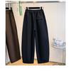 DIMANAF 2025 Autumn Winter Women Plus Size Pants Bottoms Thick Flocking Casual Lady Long Pants Oversized Loose
