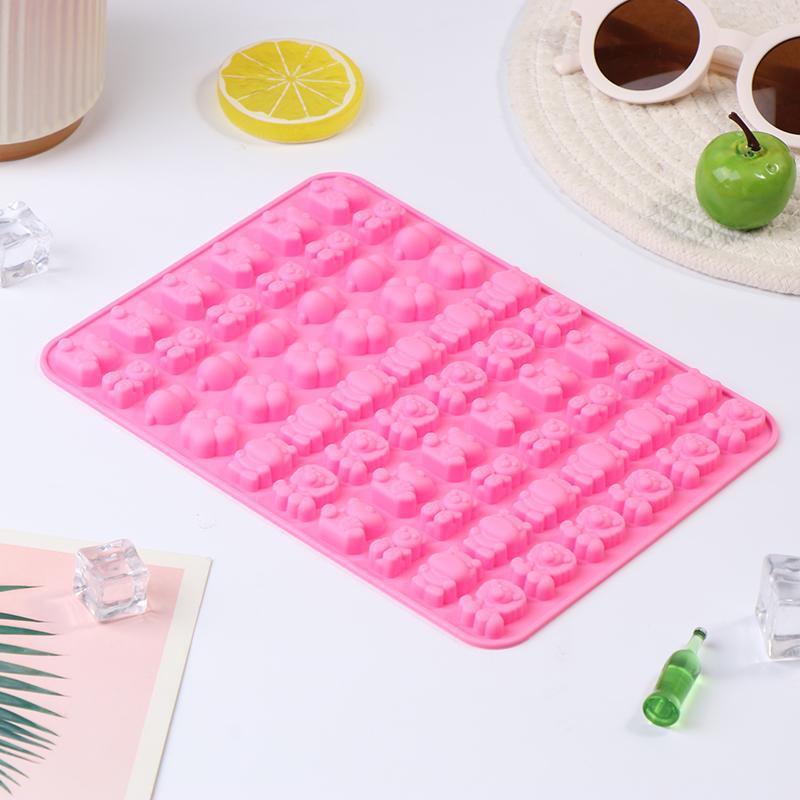 

Силіконова клейка форма для 60 порожнинних тварин. Цукерки своїми руками Шоколадне желе. Кубики льоду. Праліне. Форми для карамелей. Інструмент для випікання. рожевий червоний колір