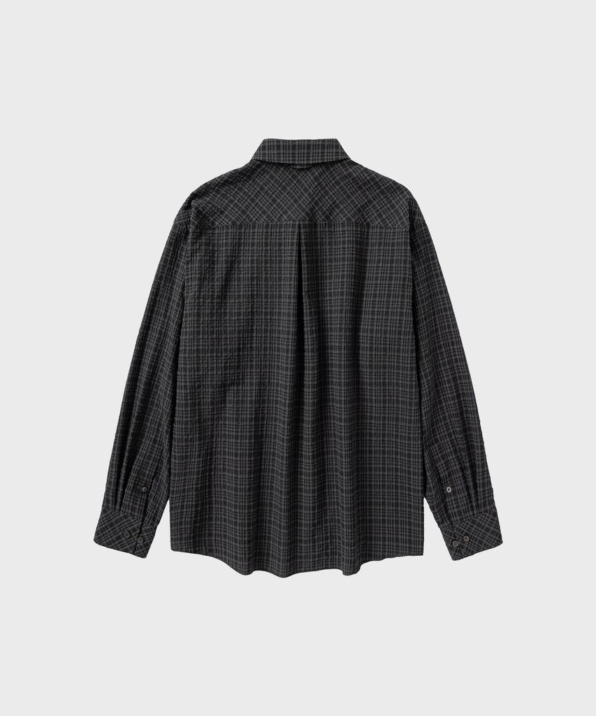 NONBLANK Blended Check Ls Shirt_Grey