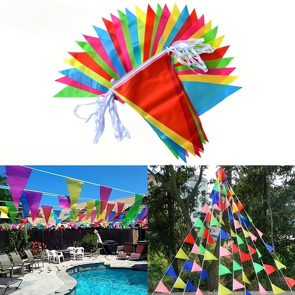 500/300/100Pcs Flags Colorful Pennant Banner Flags Triangle Flags, Garland for Theme Birthday Party, Outdoor Event Anniversaries