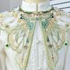 Embroidery Butterfly Flower Yunjian Shawl Decorative Pearl Tassels False Collar